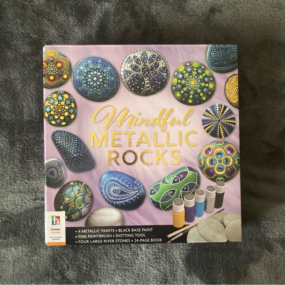 Hinkler Mindfull Metallic Rocks Painting Kit